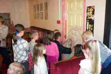 Uncle Harry pins the tail ....
