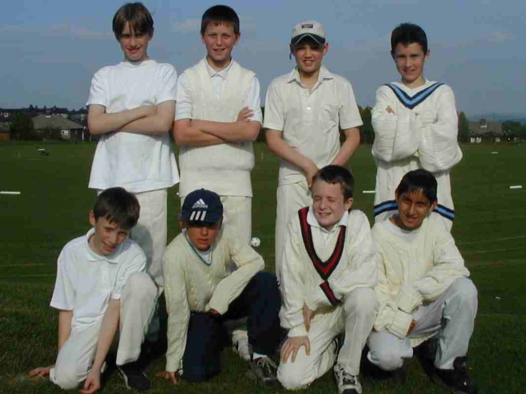 Under 12s team prior to game